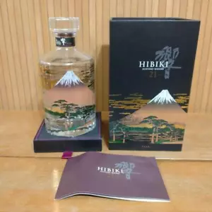 rare Suntory HIBIKI 21 year Empty Bottle Fuji Design Limited Box Japan Used - Picture 1 of 11