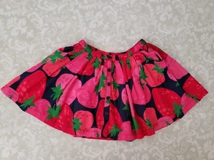 Crazy 8 Girl XS 4 Strawberry Skirt Pink Red Navy Blue - Picture 1 of 3