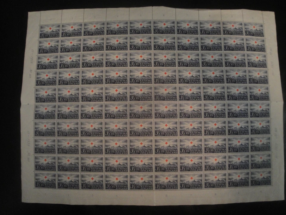 Finlandia sello 1939 cruz roja hoja completa, MNH,scottB38, norma239,lape220 Foto 1 de 1