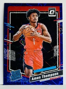 Amen Thompson (RC) Blue Velocity Prizm ✨ 2023-24 Optic Rated Rookie #229 Rockets - Picture 1 of 1