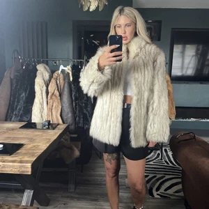 Vintage Stunning Real Fox Fur Coat Jacket Uk 8/10 Vulpes Vulpes - Picture 1 of 9
