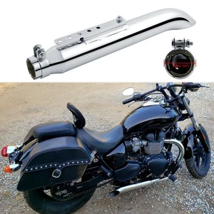 20" Motorcycle Slip-On Exhaust Pipe Muffler For Triumph Speedmaster 860 900 790 - Picture 1 of 13