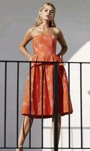 Kookai Florence Strapless Dress In Orange Size 36 (6-8) RP $250.00 - Picture 1 of 16