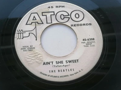 THE BEATLES  1964 USA  ATCO  45   AINT SHE SWEET WHITE  LABEL DEMO - Image 1 of 4