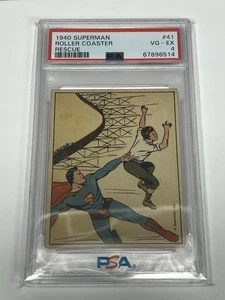 1940 Superman #41 Roller Coaster Rescue PSA VG-EX 4 DC - Picture 1 of 2