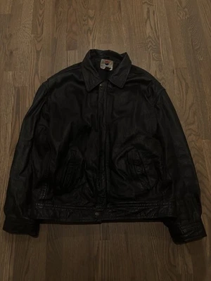 Vintage Y2K 90's Nothing Else Is A Pepsi Black 100% Leather Jacket Men's Size XL - Image 1 of 4