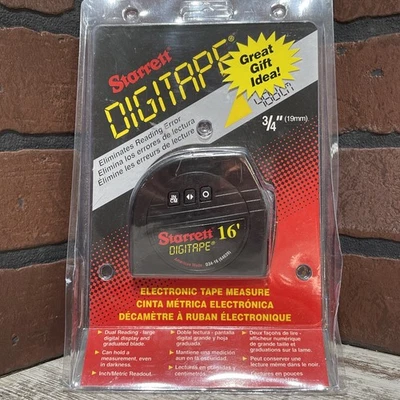 Cinta métrica electrónica Starrett Digitape 16' nueva en paquete 1996 hecha en EE. UU. Foto 1 de 4