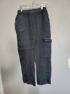 Pantalones Nati 100 % lino gris carbón XS - Imagen 1 de 11