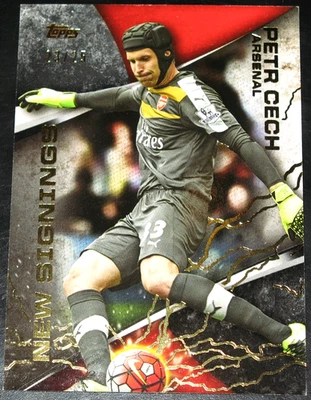 2015-16 Topps Premier EPL 金 Petr Cech 新签约黑色 # 23/25 阿森纳 2016 — 第 1/3 张图片
