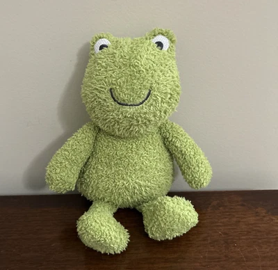 Carter's Green Frog Shaggy Smiling Fuzzy Plush Toy Stuffed Animal 2013 - Image 1 of 4