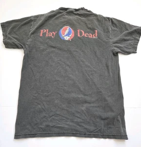 Grateful Dead T Shirt Hanes Heavyweight PLAY DEAD 1999 BLACK Fader Medium - Picture 1 of 13
