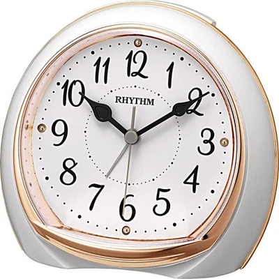 Alarm Clock Analog Continuous Second Hand Light Electronic Sound Alarm Pink Meta - Image 1 of 3