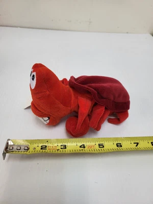 Little Mermaid Sebastian Crab Mini Bean Bag 8" Plush Stuffed Animal With Tag - Image 1 of 2