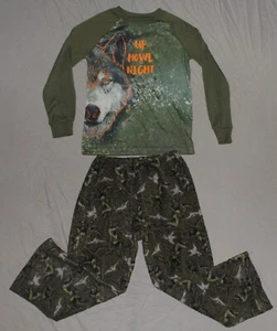 Wonder Nation Boys Set Pigiama 2 Pezzi Lupo - Taglia - S/CH - 6/7 - Foto 1 di 5