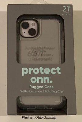 Funda de teléfono transparente resistente Protect ONN con funda para iPhone 14 Plus NUEVA Foto 1 de 2