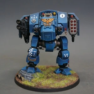 Ballistus Dreadnought Space Marines Ultramarines Warhammer 40k miniature dipinte - Foto 1 di 5