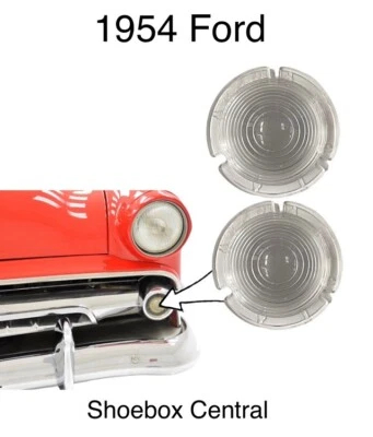 1954 Ford Park Parking Light Turn Signal Lenses Pair - Image 1 of 3