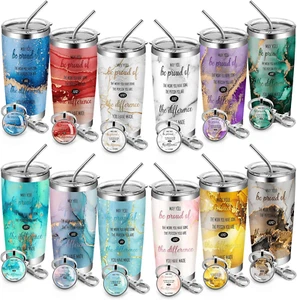 12 Set Employee Appreciation Gifts Bulk Christmas Supplies Inspirational Tumbler - Picture 1 of 6