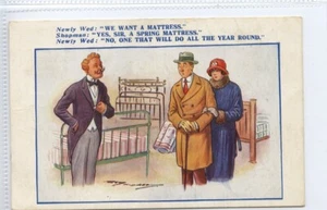 (KLj4443) , Newly Wed Couple Buying A Mattress, Used 1926 - Picture 1 of 2