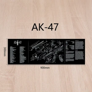Gun Cleaning Mat for AK47 Breakdown Schematics AK-47 Parts Diagram - Picture 1 of 8
