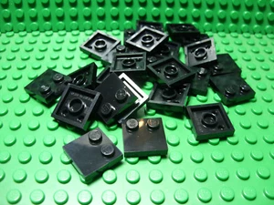 ** 25 CT LOT ** Lego NEW black 2 x 2 modified tile W/ 2 studs pieces Lot of 25 - Picture 1 of 1