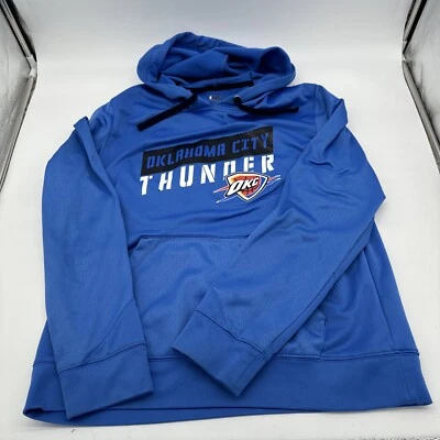 Совершенно новые мужские NBA OKC гром синий с капюшоном свитер TX3 теплый - большой  - Изображение 1 из 4