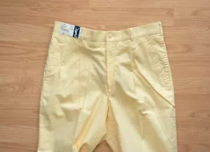 Yves Saint Laurent YSL Men's Yellow Cotton Light Pants, Size 34, NEW!!! - Picture 1 of 9