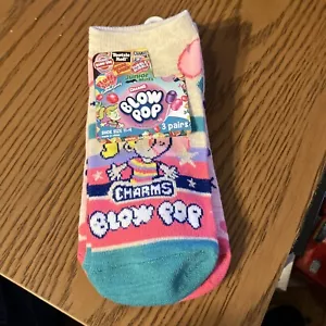 Charms Blow Pop 3 Pack Socks Girls Shoe Size 11-4 NEW WITH TAG! - Picture 1 of 5