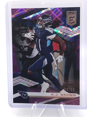 A.J. Brown 2020 Panini Donruss Elite #41 Purple Parallel 84/99 Titans Sharp! - Image 1 of 2