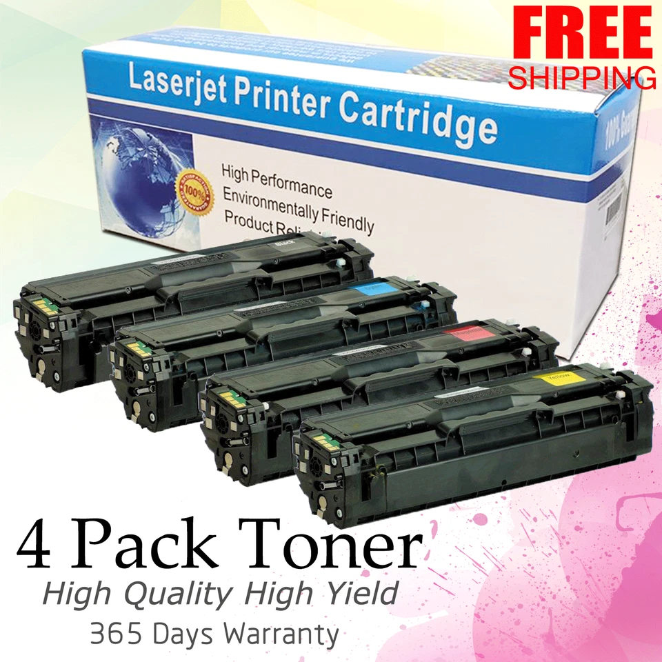 Комплект из 4 картриджей с тонером CLT-K504S 504 для Samsung SL-C1810W SL-C1860FW CLP-415 - Изображение 1 из 1