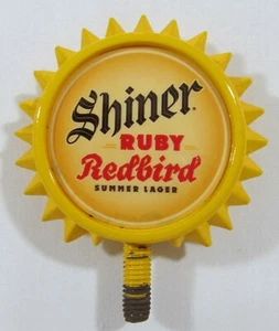 Shiner Ruby Redbird Summer Lager SUN Beer Tap Handle Spoetzl Brewery, Texas - Picture 1 of 9