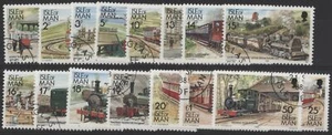 Isle of Man 1988 Railways & Tramways 16 values, used - Picture 1 of 1