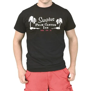Camiseta SURPLUS Para Hombre Cuello Redondo Ajuste Regular PALM TEE - Picture 1 of 3
