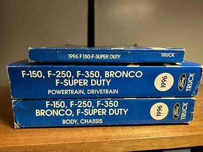 Ford F-150 F-350 Bronco 1996 manual de taller 2 voltios + camión de servicio de taller OEM Foto 1 de 4