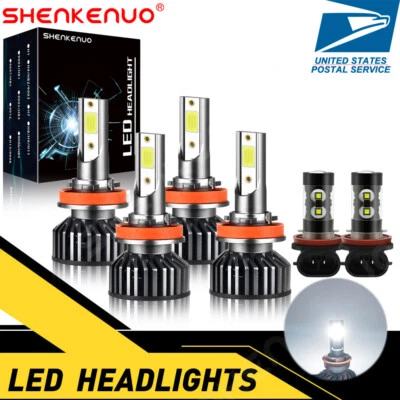 For Infiniti EX35 2008-2010 2011 2012 6000K LED Headlight + Fog Light Bulbs 6Pcs - Image 1 of 4
