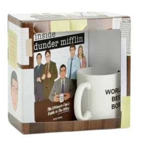 Libro Guía Mifflin The Office Inside Dunder y Copa Taza Mejor Jefe del Mundo NUEVO EN CAJA - Imagen 1 de 3