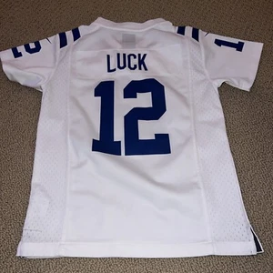 Nike On Field Andrew Luck Indianapolis Colts #12 White Jersey Small (8) Youth - Picture 1 of 3