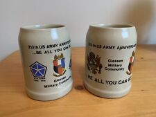 1980s 213th Army Anniversary Giessen Military Community Ceramic Mugs Rastal .5L