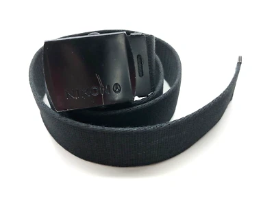 Cinturón Nixon Tejido Negro Lona Militar Para Hombres Sistema Operativo Hasta 36" Negro Hebilla 1 1/2" Foto 1 de 4