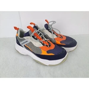 Calvin Klein Marvin Sneaker Navy/Light Grey/Orange Men's Size 9 - Good Condition - Picture 1 of 10