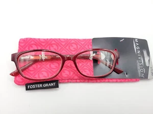Foster Grant Magnivision Evalina Wine Reading Glasses 53□16-135 Choose Strength - Picture 1 of 3
