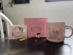 (Mug & Spoon Set) PINK & Gold - Bild 1 von 5