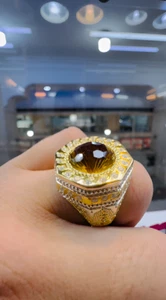 Beautiful Citrine Ring For Men Sterling Silver 925 Beautiful Ring For Her - Picture 1 of 6