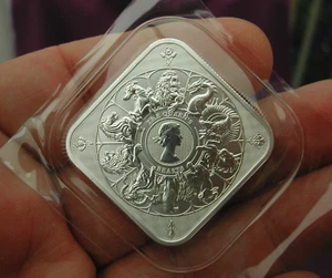 2025 Royal Mint Queens Beast Completer Bar 1oz Fine Silver Bullion 999.9 - Picture 1 of 2