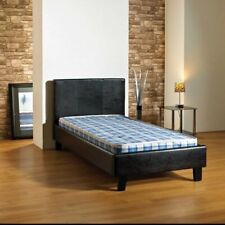 New Fusion Single Leather Bed Frame Black/Brown 
