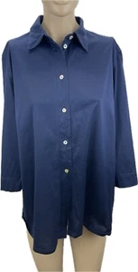 Peter Hahn Bluse Gr. 44 L Damen Hemdbluse Sweatshirt Frauen Poloshirt Hemd - Bild 1 von 5