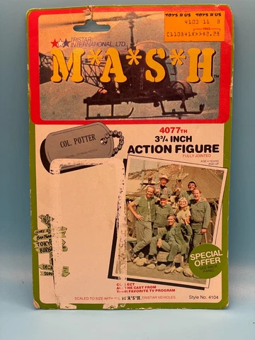 Vintage 1982 MASH Action Figure Col. Potter Colonel Sherman CARD ONLY Cover