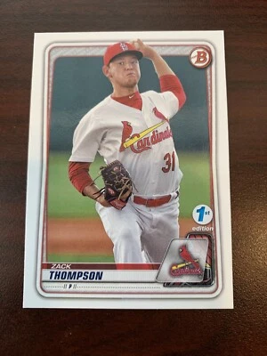 Zack Thompson 2020 Bowman 1st Edition BFE-6 Card Cardinals - Image 1 of 2