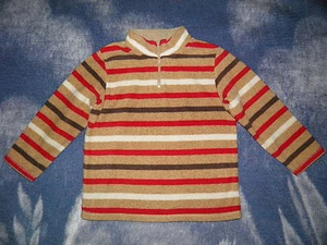 GYMBOREE "Mountain Lodge" Fleece Zipper Striped Shirt Size S(5-6) - Picture 1 of 1