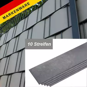Sichtschutz Streifen Doppelstabmatten Zaun 10 Streifen je 2520 mm Kunststoff - Bild 1 von 24